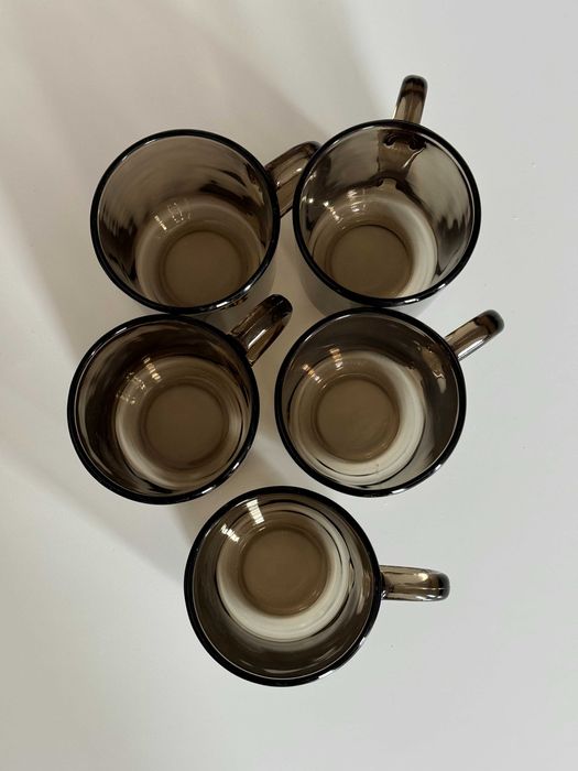 Set 5 cani sticla fume tip Luminarc