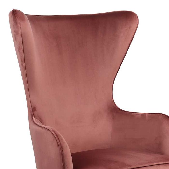 Кресло Puzzle-home Byfon, Кадифе, 3 цвята, Дървена рамка, 76x83x117cm