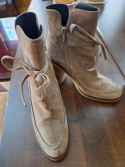 Сапоги из натурального замши размер 39