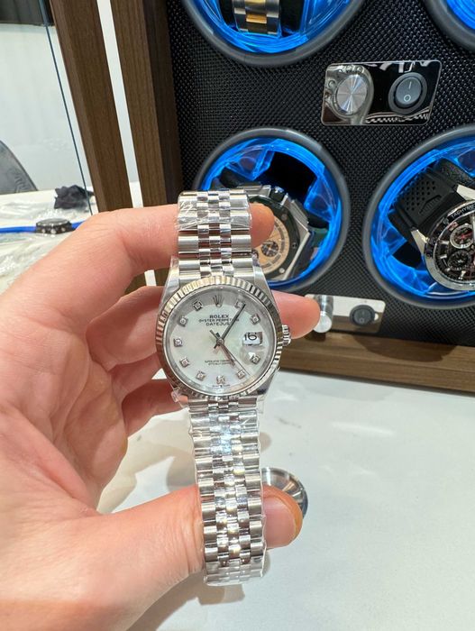 rolex day-date перла 36 мм сребърен