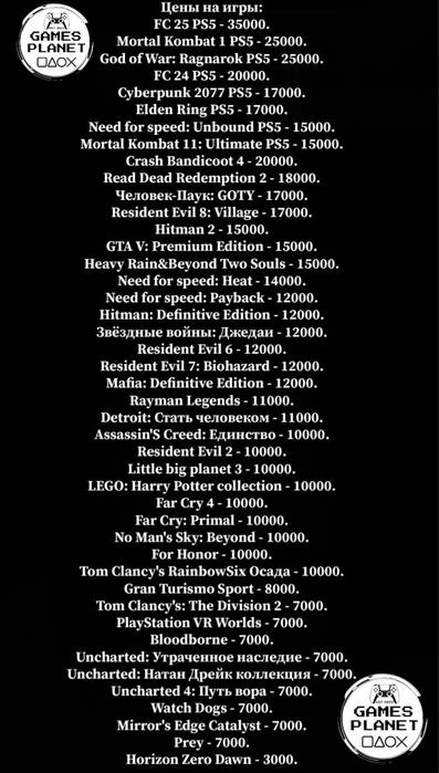 Игры на Sony PlayStation.