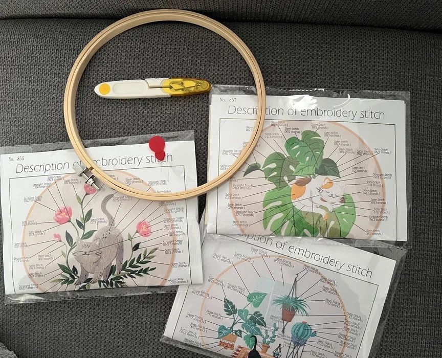 Broderie pisici 3 buc