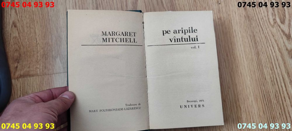 carte carti Pe aripile vantului Margaret mitchell  univers 1971 vol 1