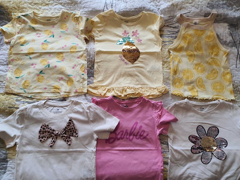 Летни дрешки за момиченце 122-128 размер, запазении, без забележки