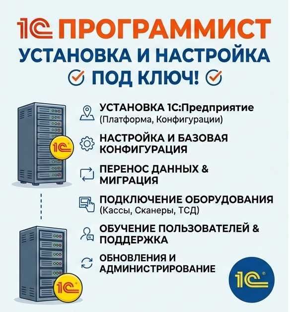 1С Программист | Установка и настройка | Создание базы 1С Шымкент