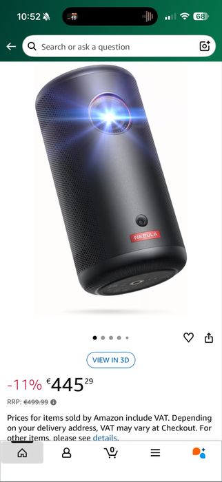 Video proiector Nebula Capsule 3 Laser