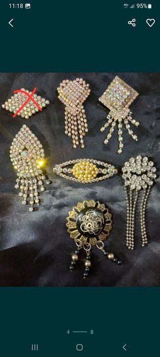 СССР красивые украшения бусы,кольца,броши,см все фото.