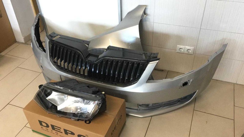 Pachet Bara+Aripa+Far Stanga Skoda Octavia 3/III 13-17 (LA7W-Gri)
