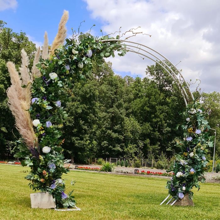 Photocorner panou foto arcada semiluna aripi inger nunta botez