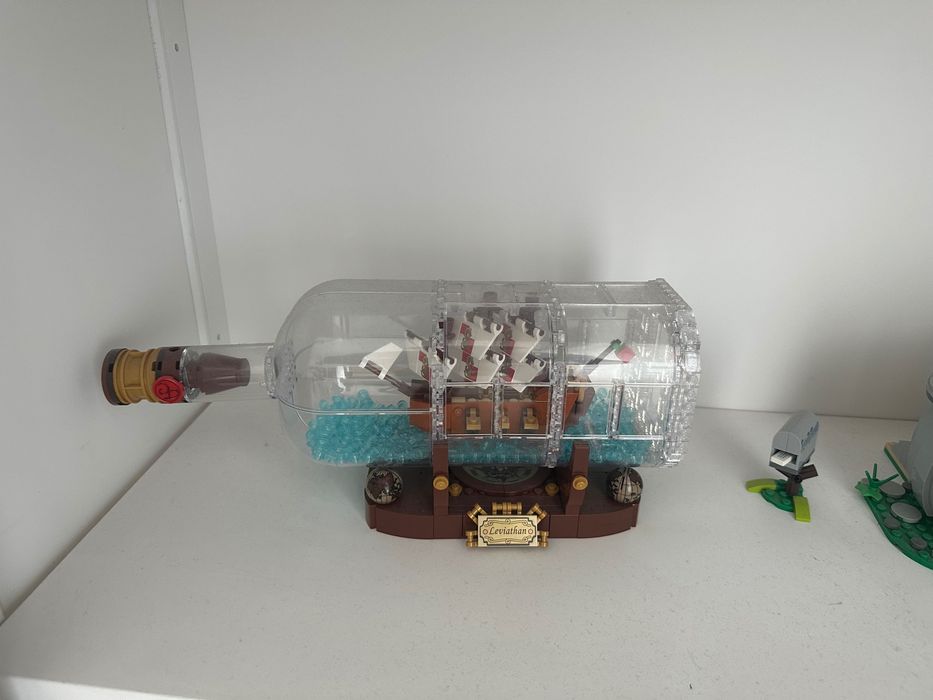 Lego Star Wars helmet, Lego ship in a bottle