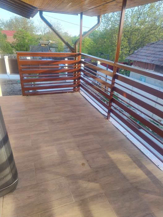 Scara exterioara și  balustrada cu poarta mica rulanta