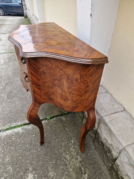 Прекрасен антикварен френски скрин шкаф масив интарзия