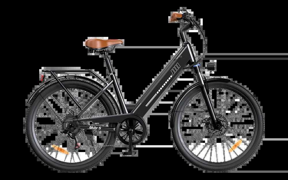 iScooter Ucitys Bicicletă electrică, motor de 250W, baterie 13Ah, anvelope de 26 inch, suspensie față, Shimano, bicicletă  pentru adulți - Resigilata