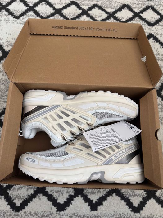 Salomon ACS Pro Lunar Rock Beige White Silver Marimea 44 Noi Cu Cutie Gorpcore Munte