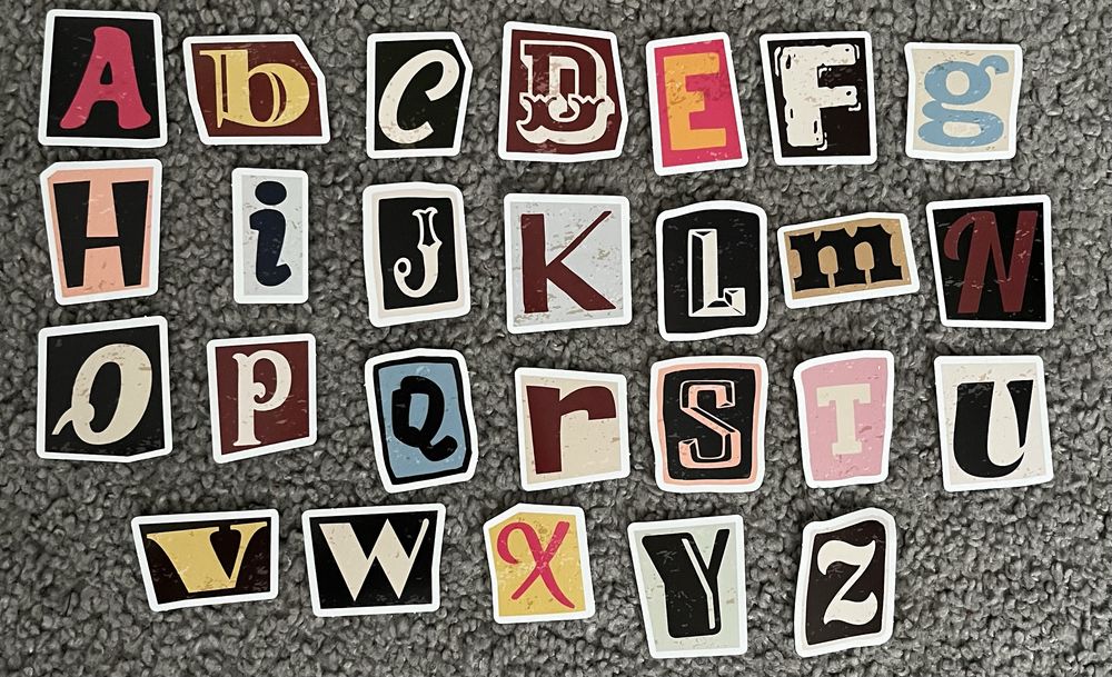 Стикери(всички букви на латиница)