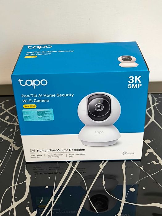 Камера за наблюдение Tapo C230 3K 5MP панорамно завъртане нощно виждан