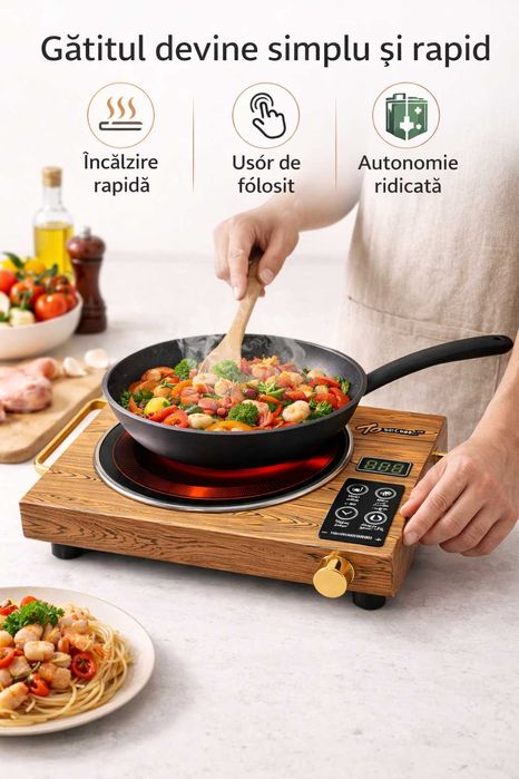 Plita ceramica electrica Silver Crest 2500W termostat reglabil