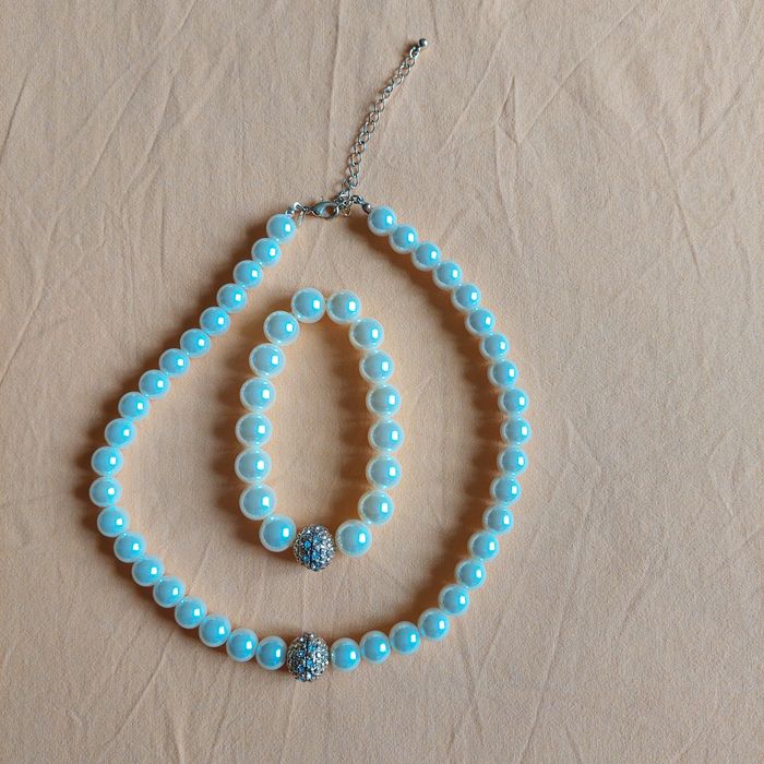 Комплект гривна и колие от перли