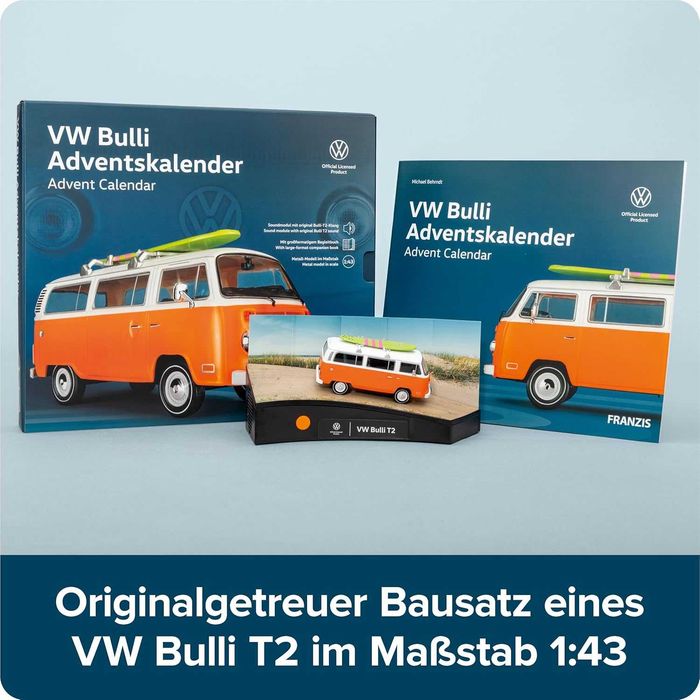 Метален модел на кола VW Bulli Volkswagen мащаб 1:43 Коледен календар