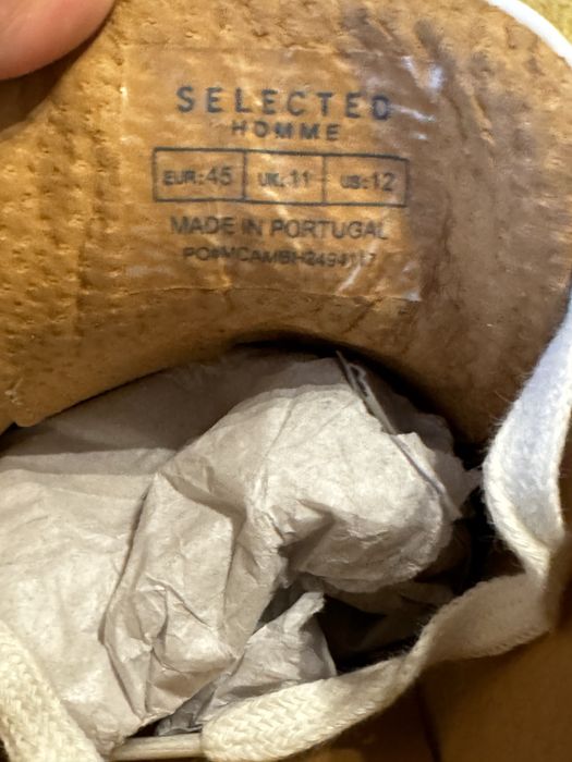 Sneakersi albi selected homme