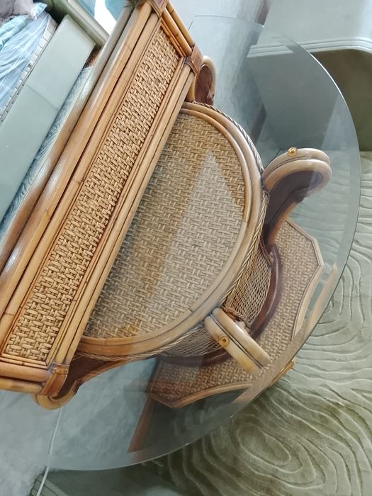 Консоль с зеркалом ратанг