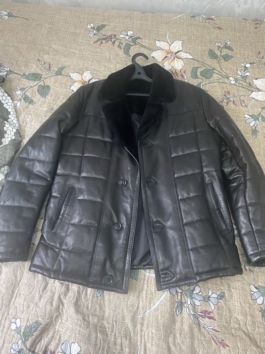 Дубленка натуральная кожа! Воротник мех натуральный!