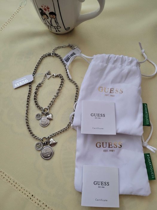Guess НОВ комплект GUESS MY FEELINGS  колие и гривна