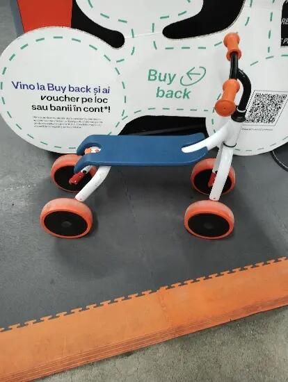 Bicileta Cu 4 Roti Albastru Cu Portocaliu - (SecondHand) Decathlon