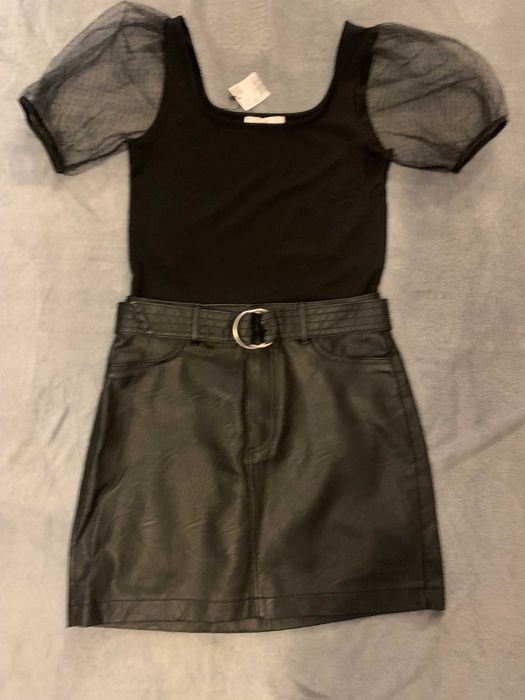 Top Mango cu maneci transparente - NOU