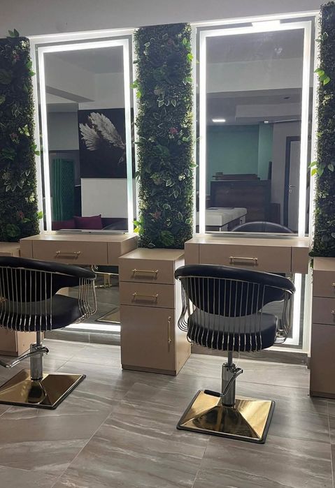 Лед огледала професионални със плот и вградено чекмедже