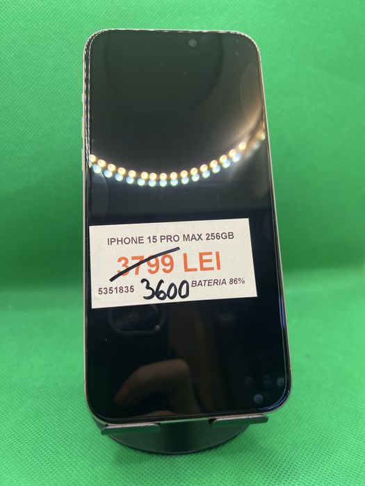 Iphone 15 Pro Max 256GB, baterie 100%, Lazar Amanet Crangasi, 53518