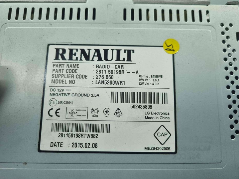 Radio CD cu navigatie Renault Captur (X87) [Fabr 2013-2017] 281150198