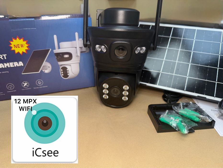 WiFi Соларна Двойна Камера LYLU  12 mpx 2026 последен модел безжична