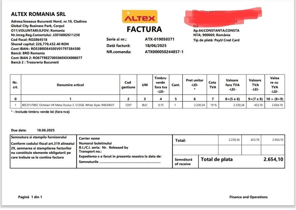 Ochelari VR Meta Quest 3, 512 Gb