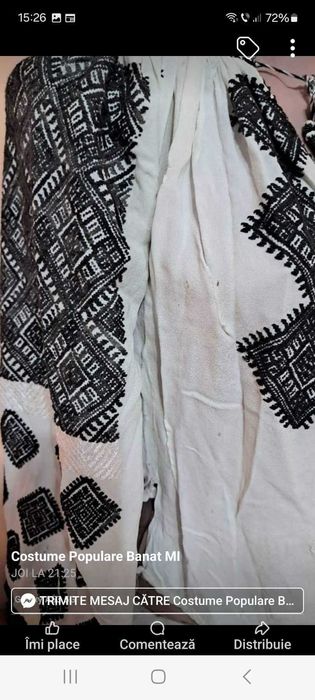 Costum popular / traditional Banat femei. Valnic