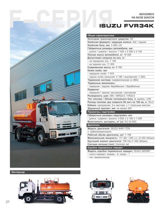 ISUZU FVR34K Benzovoz