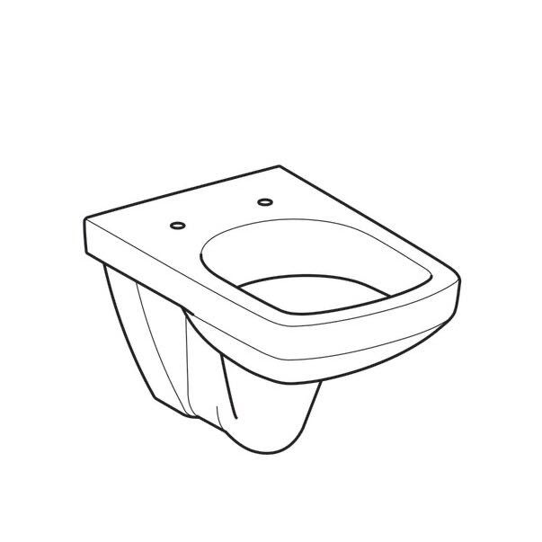 Set vas wc dreptunghiular suspendat cu capac, Geberit Selnova Square