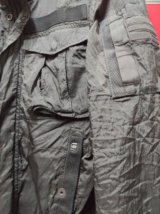 Мъжко оригинално яке G-star Raw Rovic S ново тънко джи стар черно