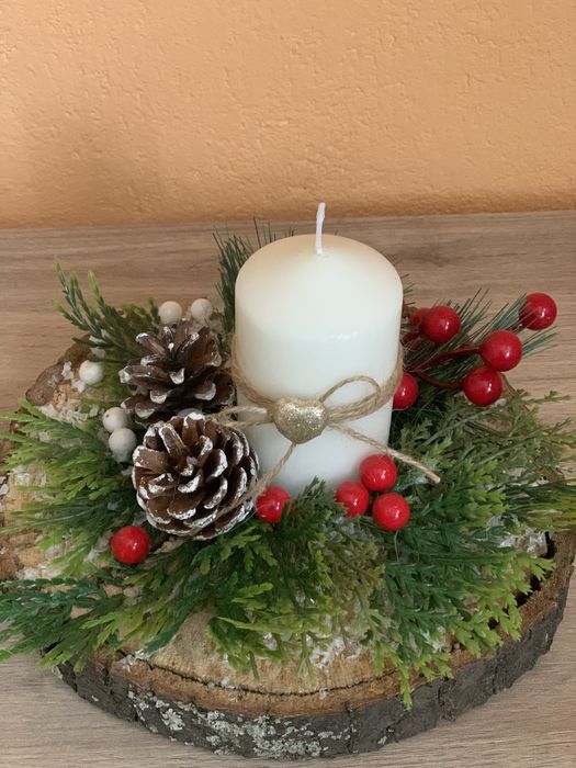 Ръчноизработен коледен сувенир рамка за снимки, свещник