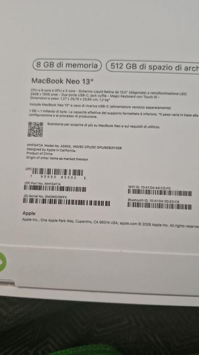 Laptop APPLE MacBook Neo 13