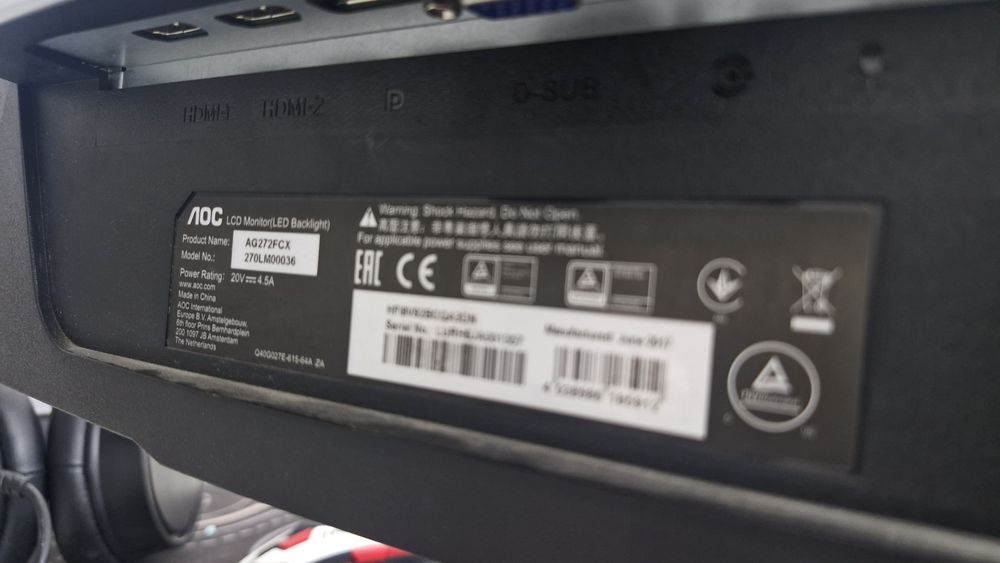 Монитор 27 aoc 144герц