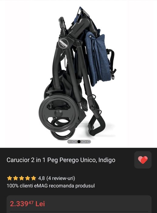 Carucior 2 in 1 (landou si parte sport) Peg Perego