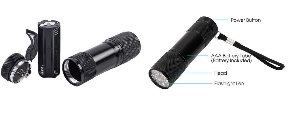 Lanterna 9 Leduri pentru vizualizare vene 625nm. Nou ambalata!