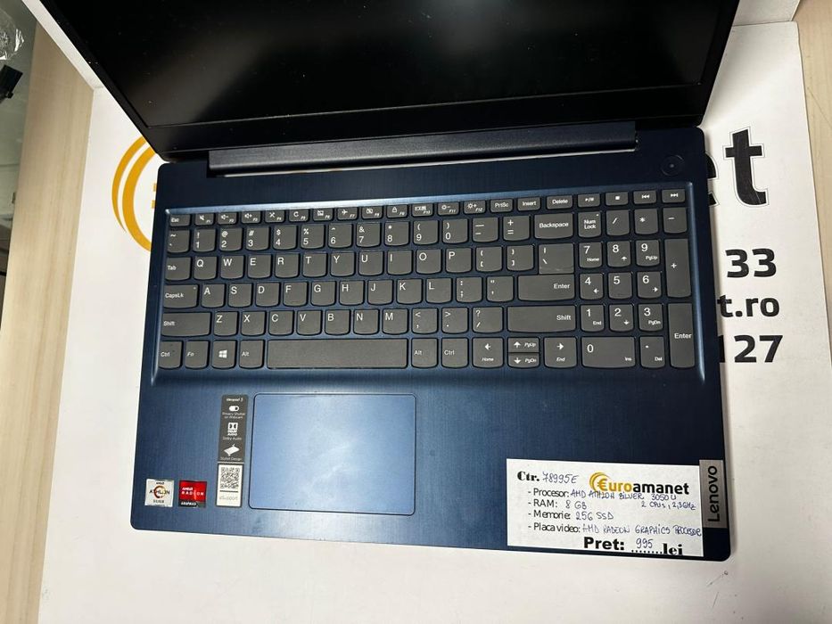 Laptop Lenovo Ideapad 3, AMD Athlon Silver -T-