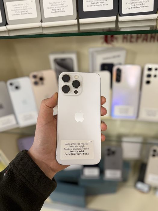 Iphone 16 pro max - white / desert titanium - 256 gb -