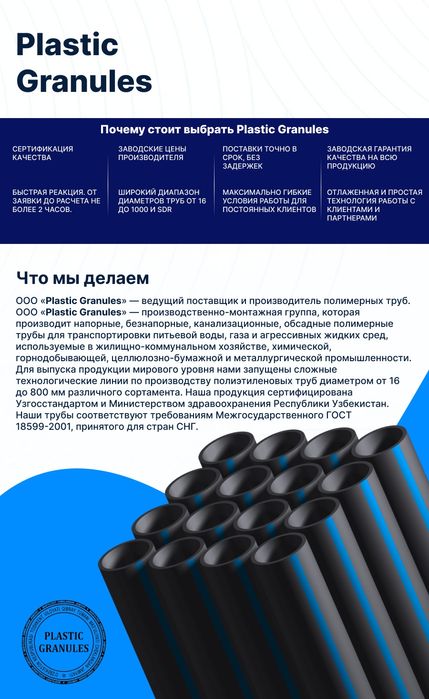 ПВХ-труб для воды и газа