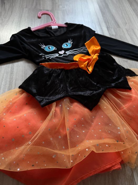 Карнавална рокля за момиче. Котка 116 см
