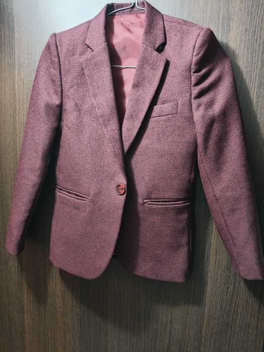 Sacou bordo, baiat 7-8 ani