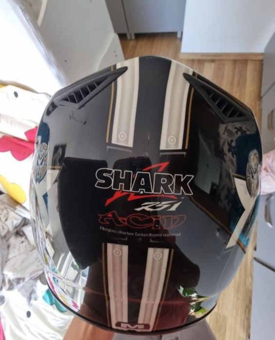 Casca moto Shatk RSI Acid Fiberglass, Carbon marimea M