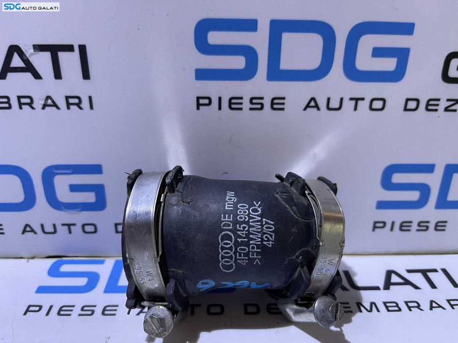 Furtun Conducta Cot Tub Tubulatura Presiune Aer Radiator Intercooler Audi A6 C6 2.7 TDI BPP BSG 2005 - 2011 Cod 4F0145980